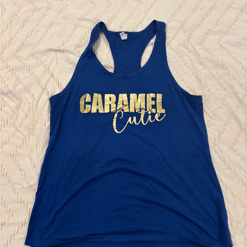 Blue Racerback Tank Top